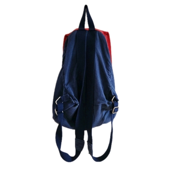 SOLD - Disney Backpack Blue/Red with Mickey, Duffy Duck and Goofy Embroided - Picture 3 of 14